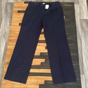 J.Crew Stretch Trouser Pants Navy-Blue S 12 F4192 Classic Leg Work Career Y-22
